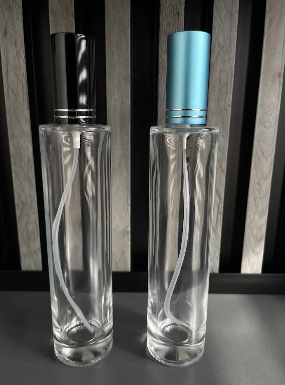 Frasco Perfumero Transparente Redondo 100ml con Atomizador de Aluminio - Imagen 2