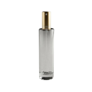Frasco Perfumero Transparente Redondo 100ml con Atomizador de Aluminio